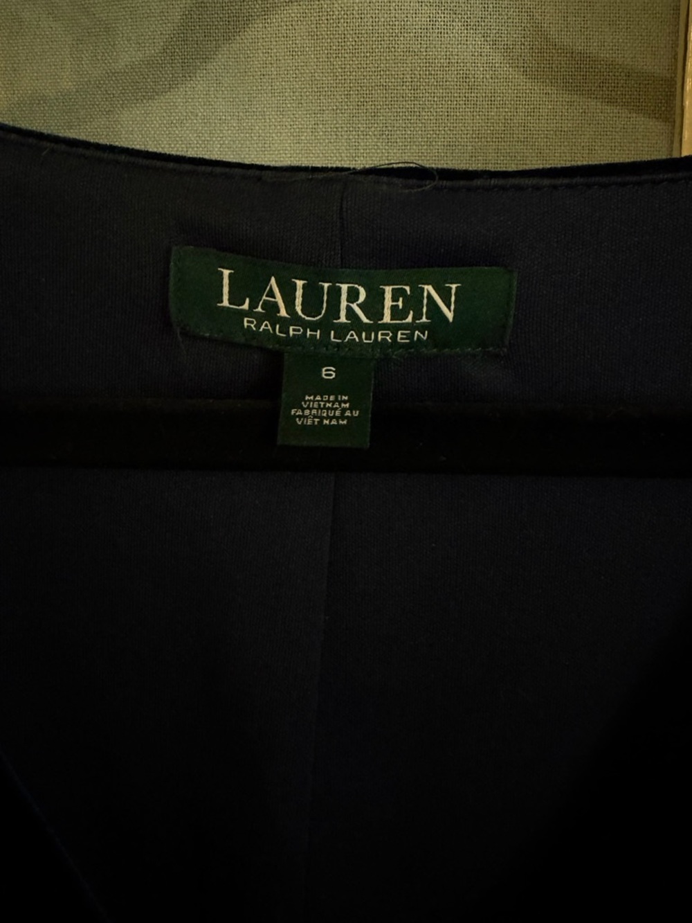 LAUREN Ralph Lauren Navy Velvet Long-Sleeve surplice Wrap Dress - dark blue - Picture 5 of 9